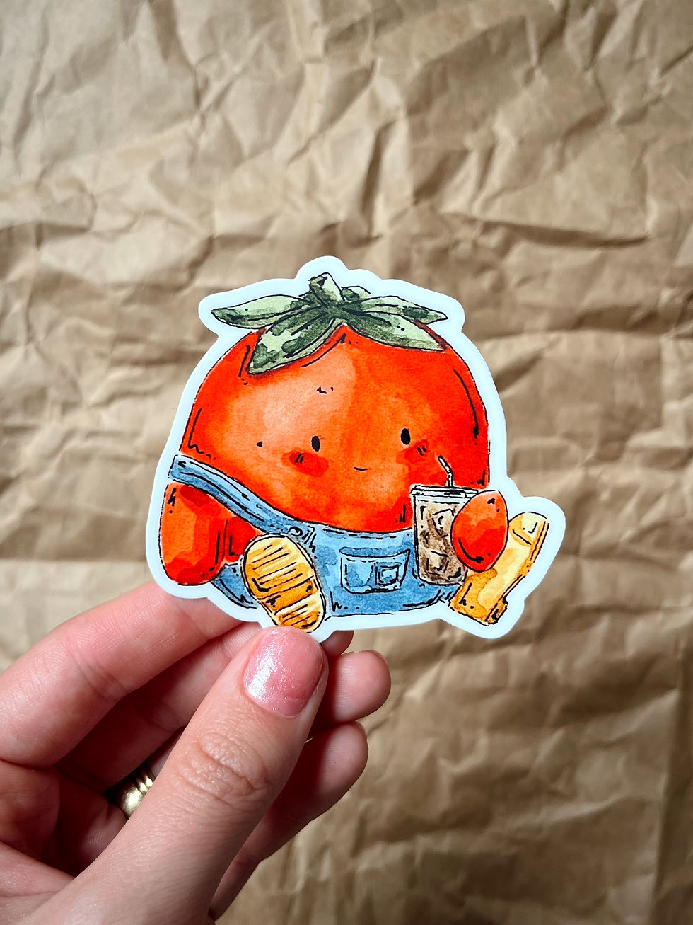 Thumbnail: Tomato With Iced Latte Sticker