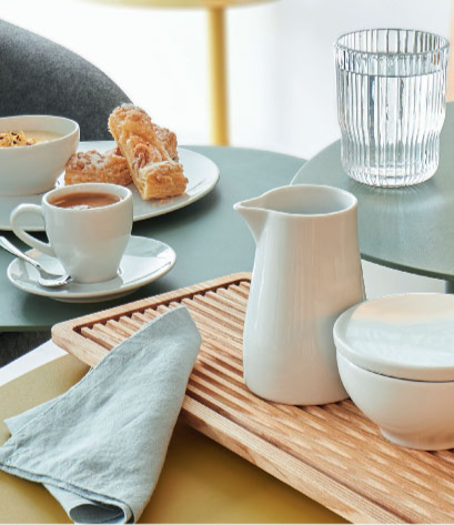 Chinaware on table