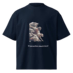 Unisex organic oversized high neck t-shirt
