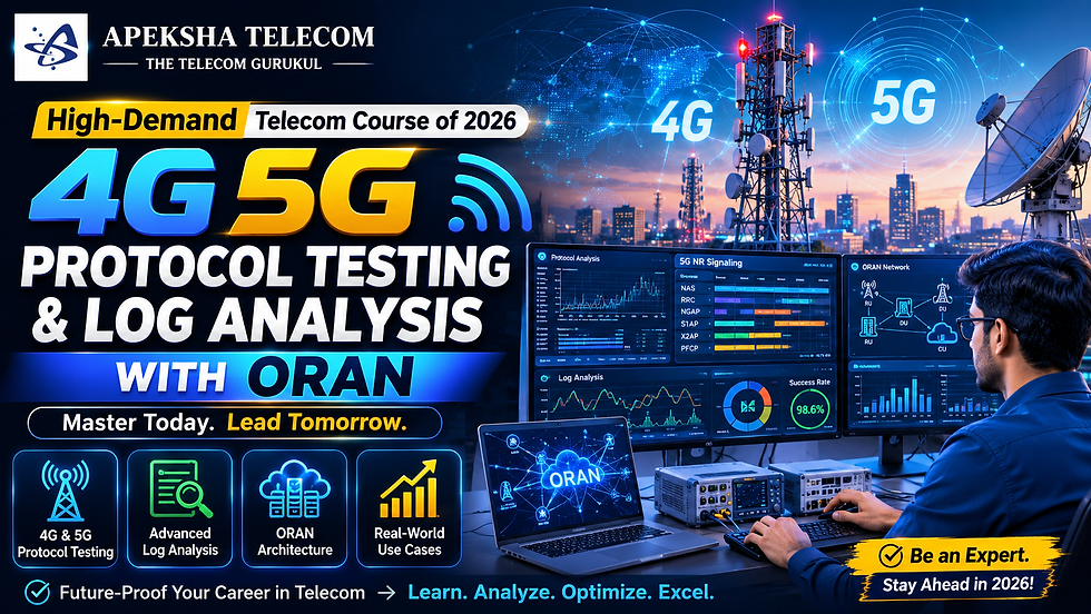 4G 5G Protocol Testing & Log Analysis with ORAN 2026.