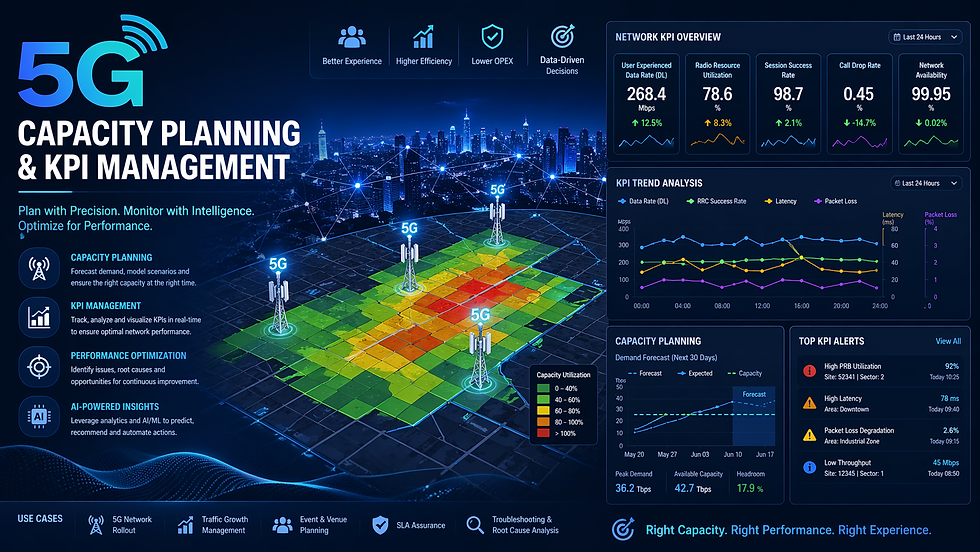 5G Capacity Planning and KPI Management