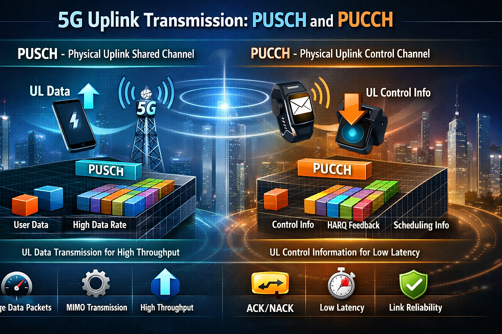 5G uplink transmission architecture diagram