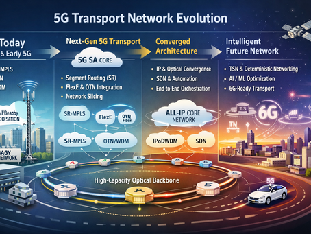 5G transport network architecture with IP-MPLS and SRv6