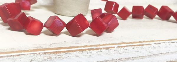 赤い珊瑚（染色）アクセサリー部品