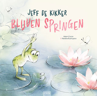 Cover Jeff the frog. The Lost Hop illustrated by Natallia Bushuyeva