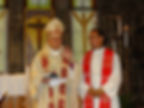 Hilario Cisneros with Bishop Folwell