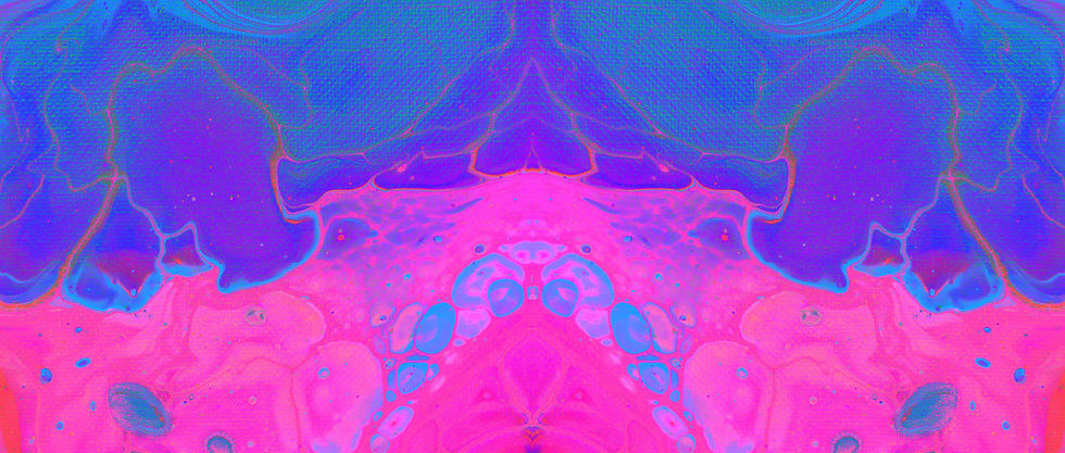 Abstract paint using bright pink, blue and purple. The vibrant colours may help the ADHD brain to focus.