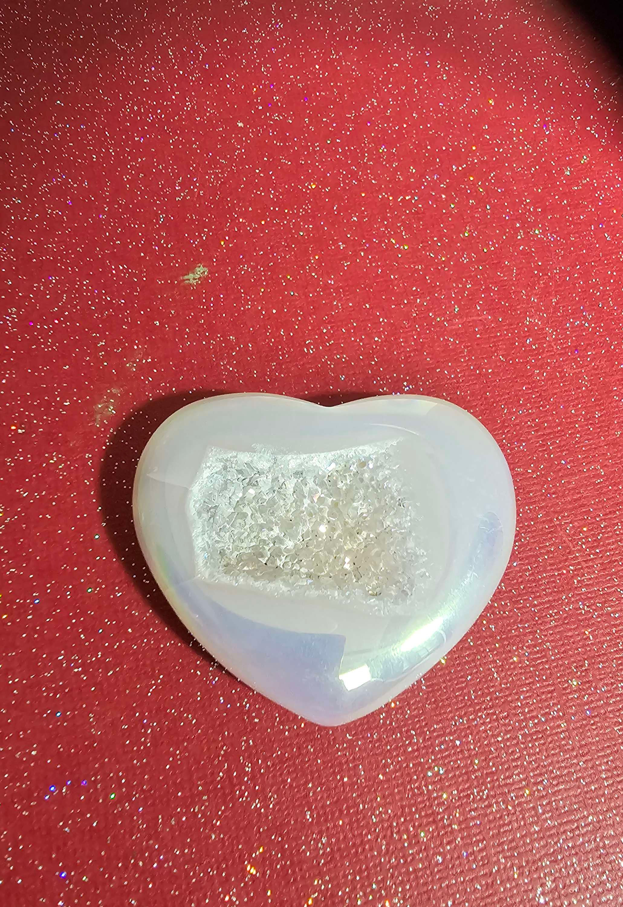 Angel Aura Druzy Heart