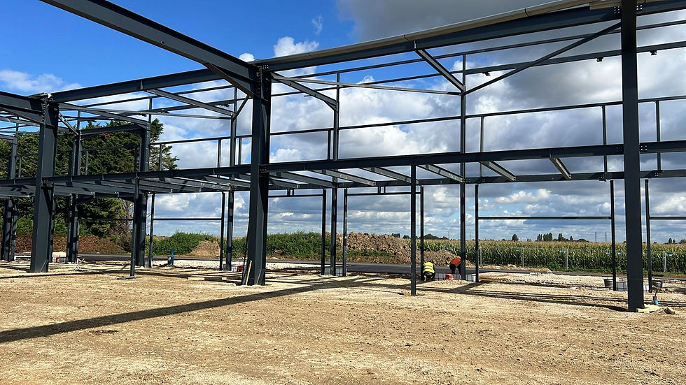 Structure métallique en construction, chantier réalisés par l'entreprise bâtiment