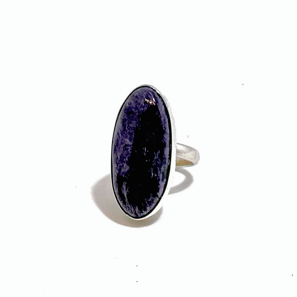 Miniatyrbilde: Charoitt  sølv ring
