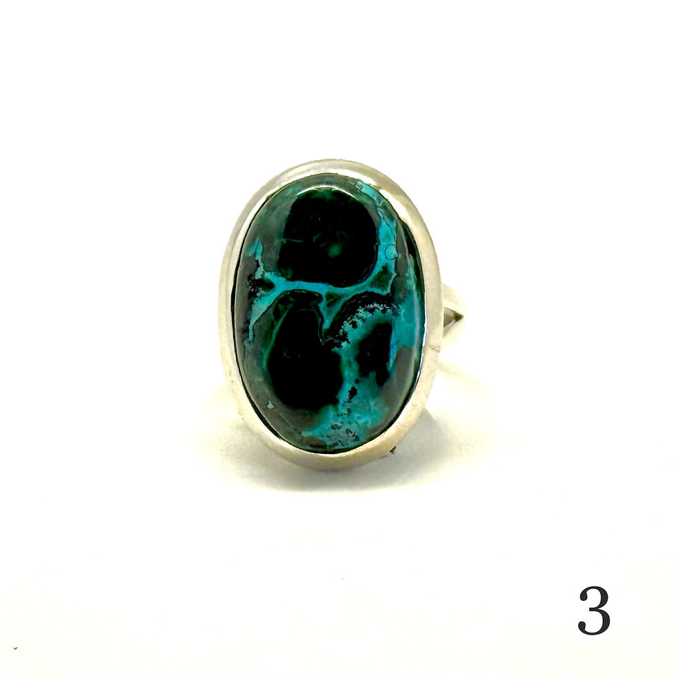 Miniatyrbilde: Unik og Vakkert Asuritt-malakitt ring