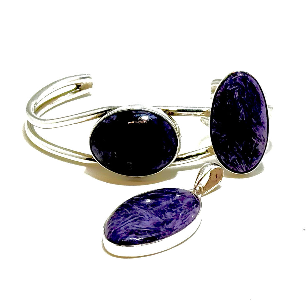 Miniatyrbilde: Charoitt  sølv ring