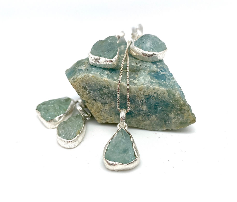 Miniatyrbilde: Aquamarin sølvanheng