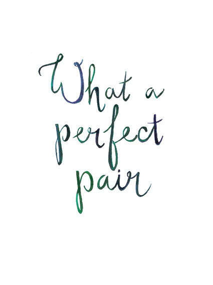 Thumbnail: wenskaart 'perfect pair'