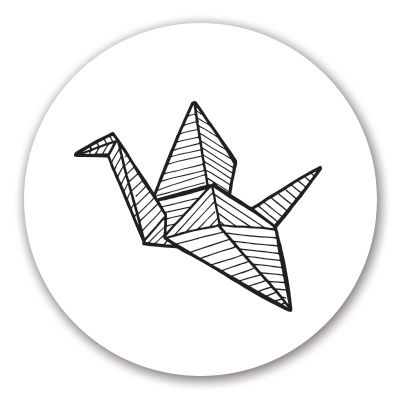 Sluitsticker kraanvogel | 48 stuks