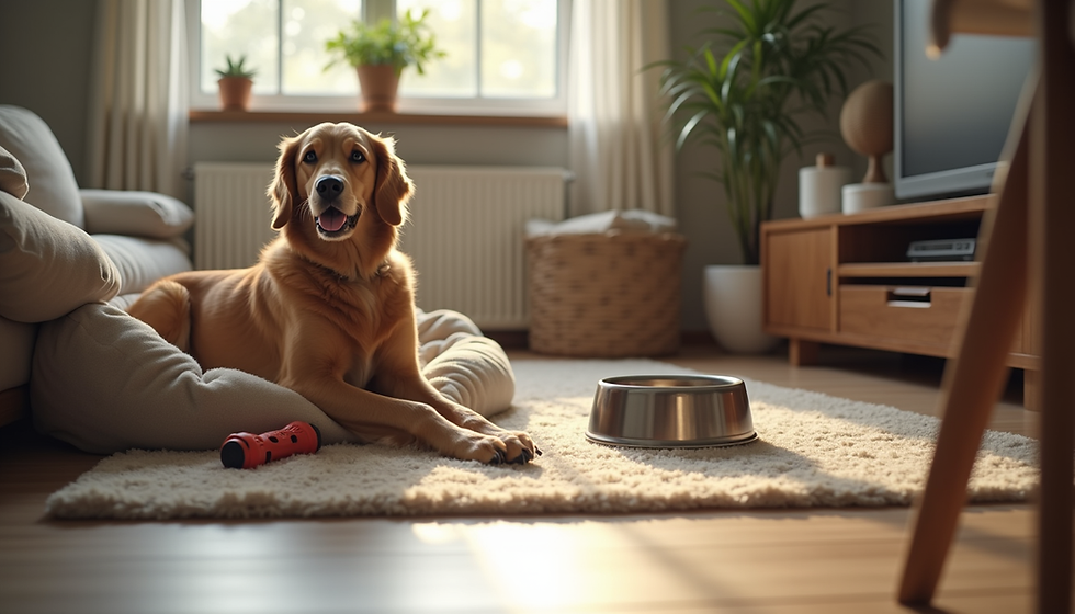Dog sitting on a pillow