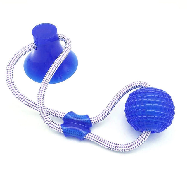Miniatura: Brinquedo de silicone com ventosa para cães, ideal para puxar.