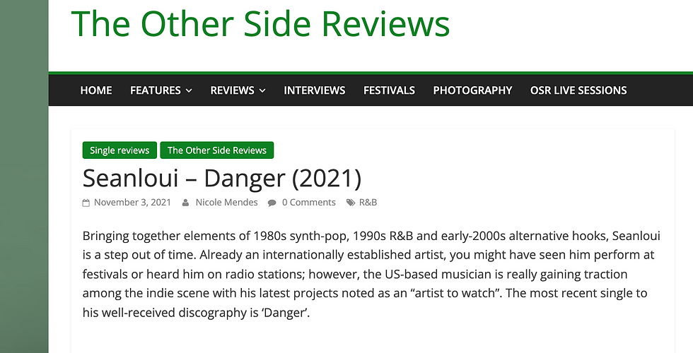 Seanloui - Danger (2021) | The Other Side Reviews