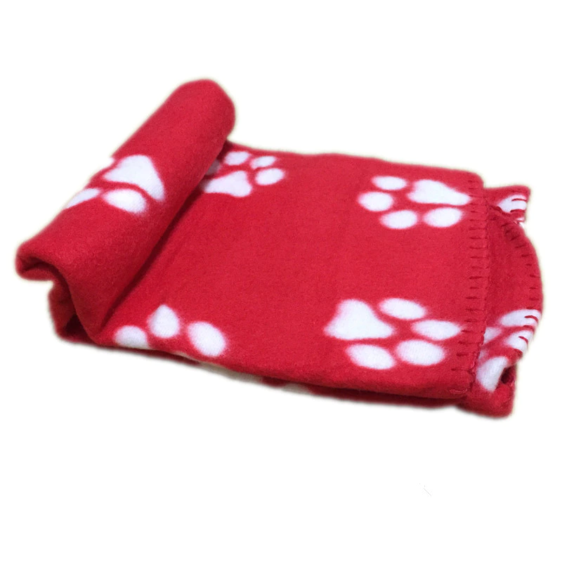 Miniaturbild: Schöne weiche Fleece-Hundedecke mit Pfotenabdruck