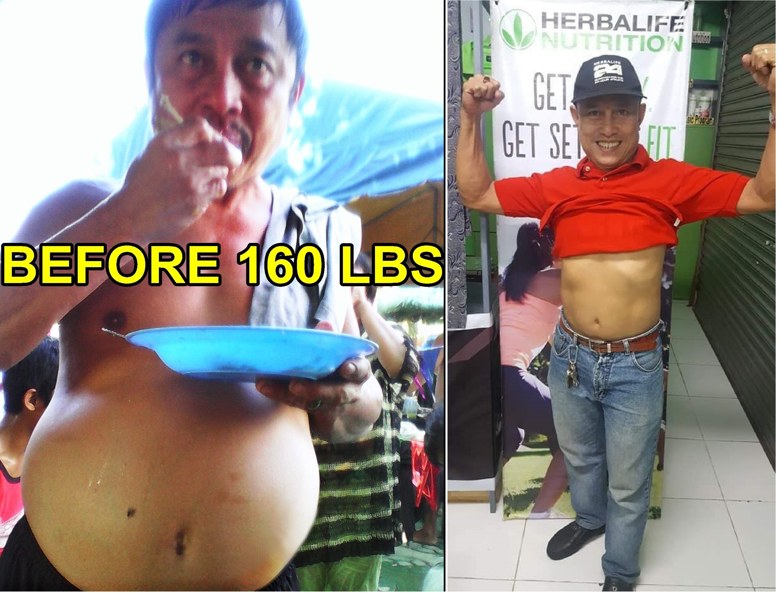Before 160 lbs After 130 lbs