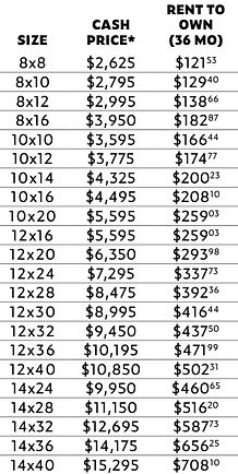 Utility Shed Prices - 31Sheds