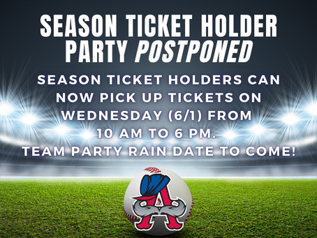 Season Ticket Holder Party POSTPONED