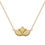 Thumbnail: Lotus Necklace  925 gold-plated