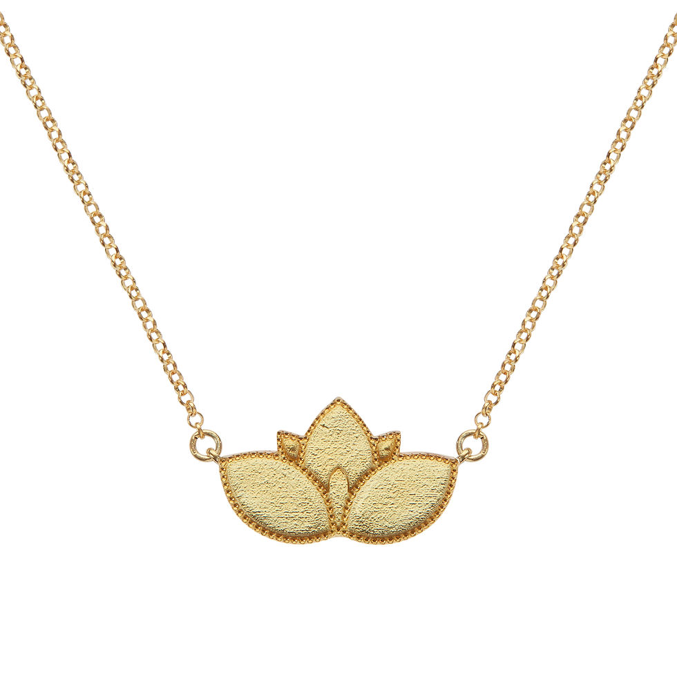 Κολιέ-γούρι“Λωτός 2025”, επίχρυσο ασήμι 925