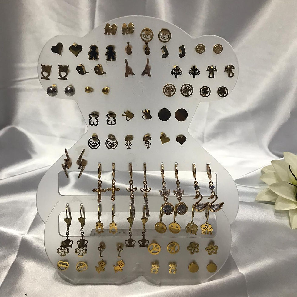 Miniatura: Aretes de acero - modelos variados