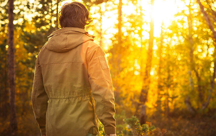 Someone walking towards a positive future