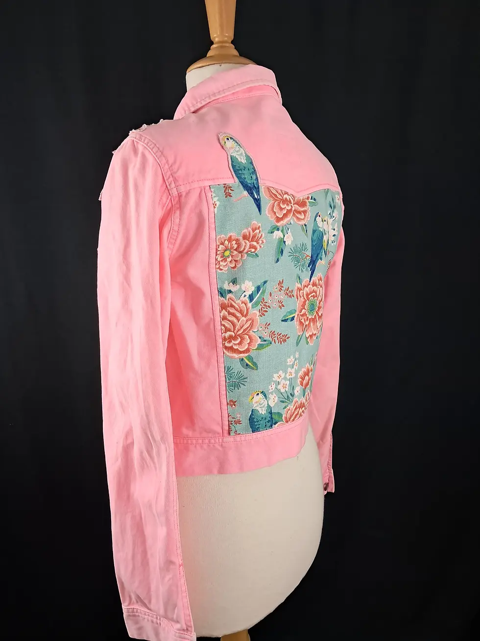 Miniature : Veste rose au perroquet