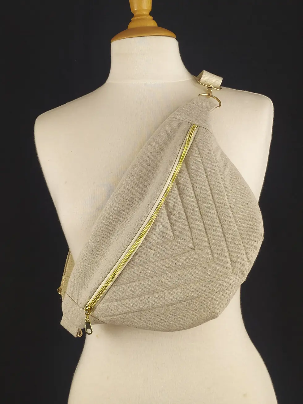 SAC BANANE lin naturel