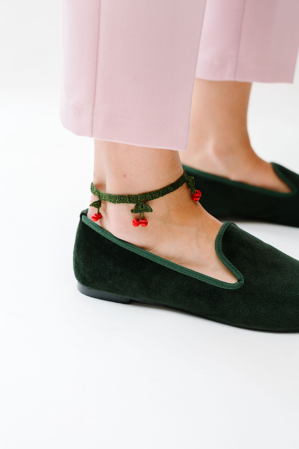 Green Cherry Anklet