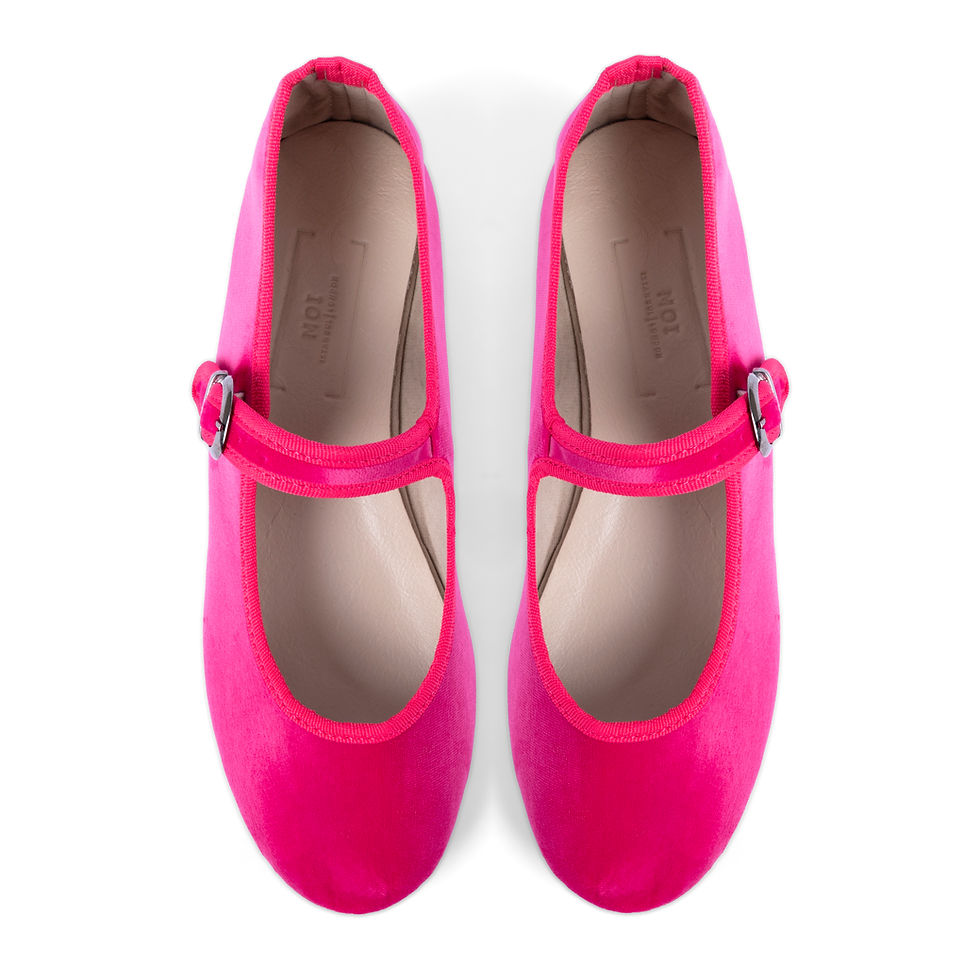 Thumbnail: Fuchsia Velvet Mary Jane