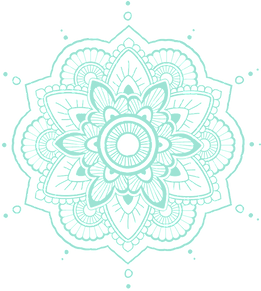 bright green five petal mandala flower
