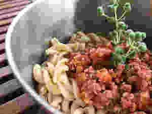 Whole Grain Pasta with minced Chicken