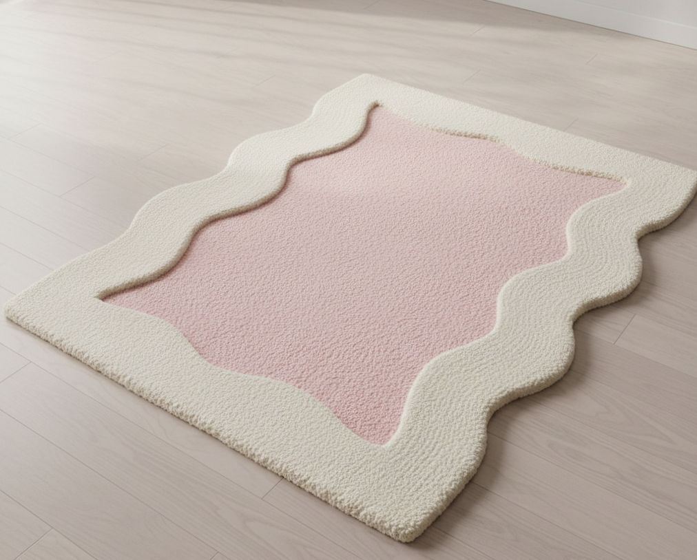 Blush Wave Frame Rug