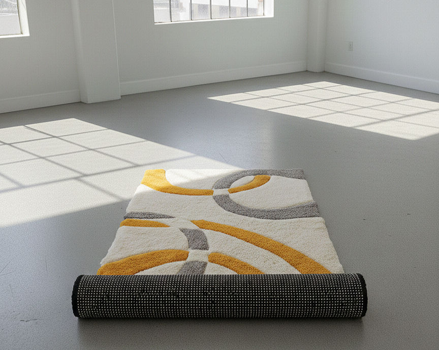 Thumbnail: Geometric Prism Shaggy Micro Polyester Rug