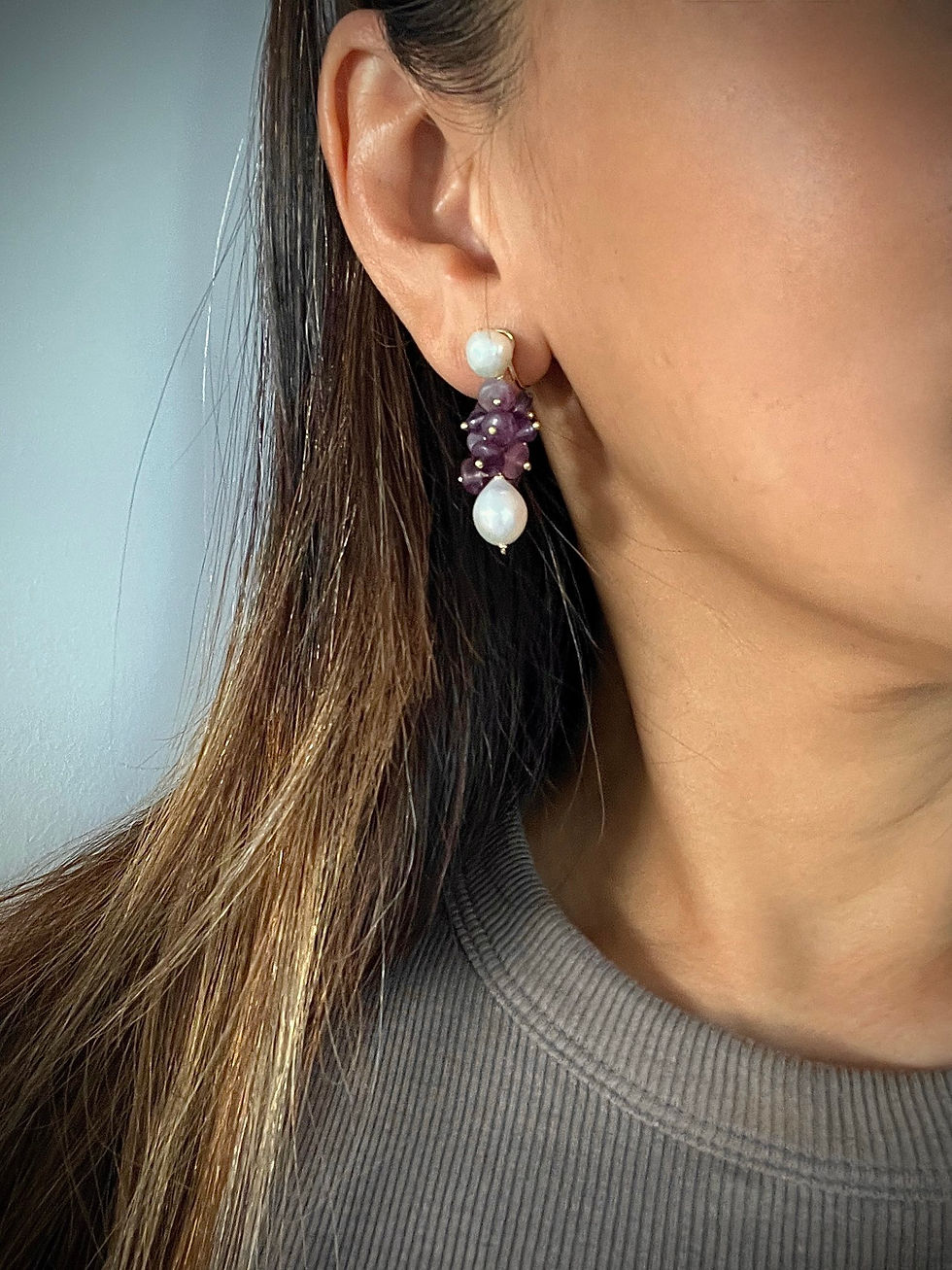 Thumbnail: Lavender Mist Stud Earrings