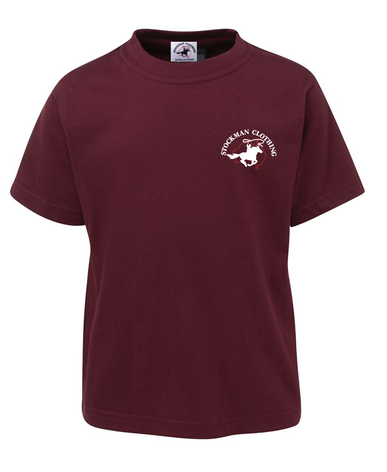 COUNTRY KID'S CLASSIC FIT T-SHIRT - MAROOM/WHITE