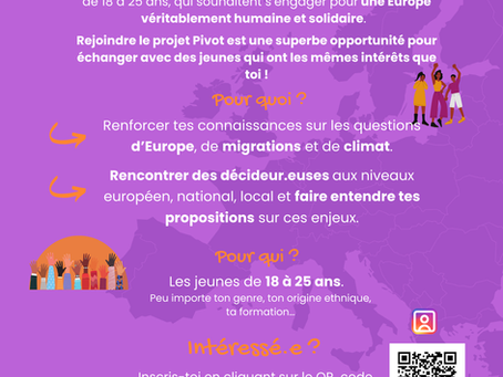Projet Youth PIVOT : rejoins-nous !