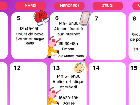 ☀️ Service d'accueil et d'accompagnement : le programme de novembre !