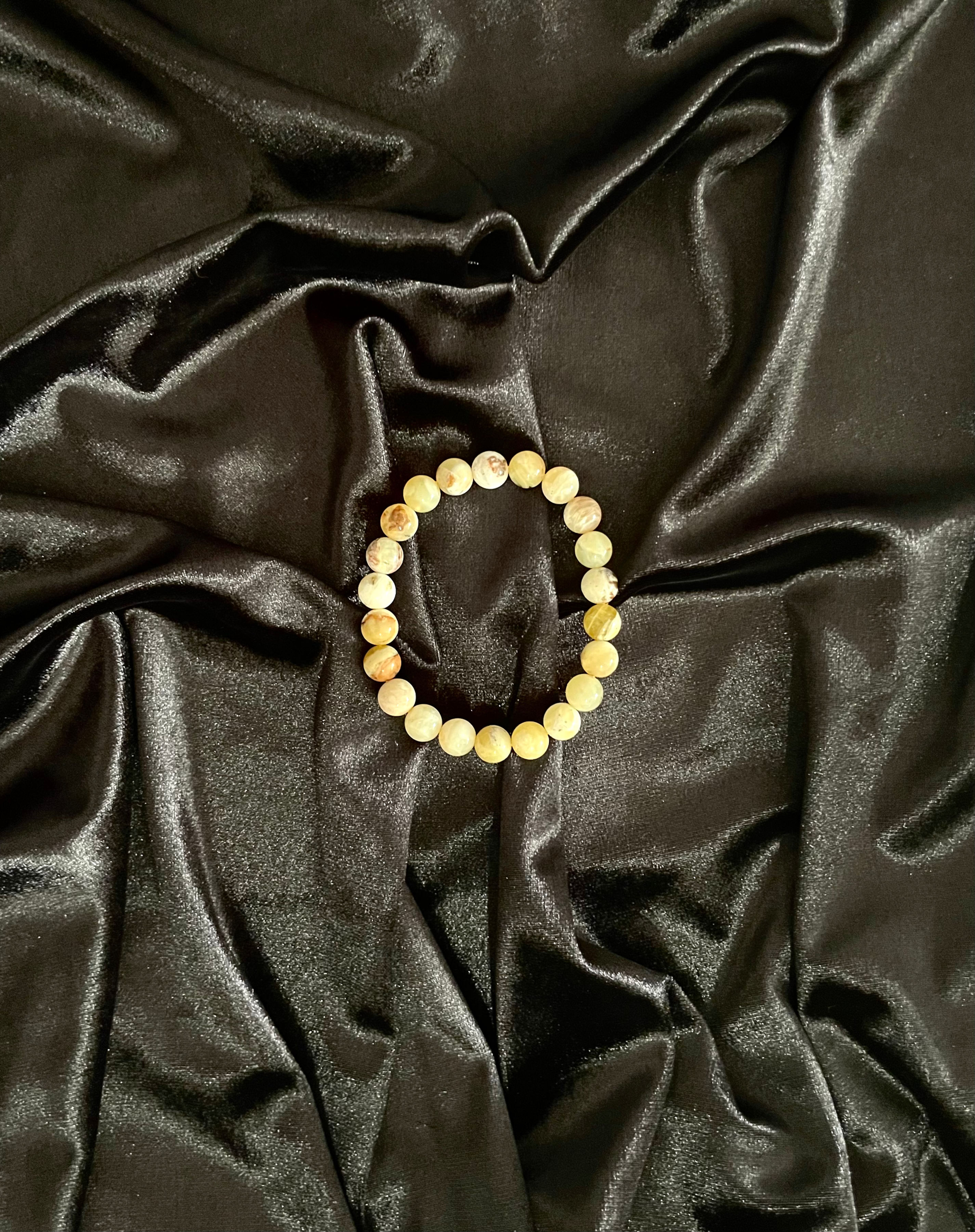 Bracelet : Opale Jaune (8 mm)