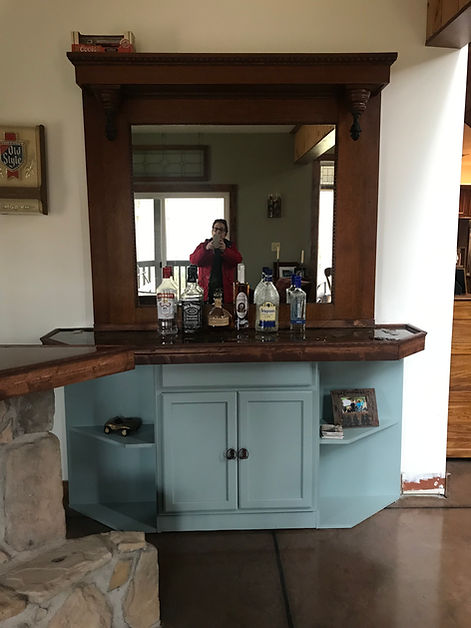 Side Bar with Vintage Mirrow and Custom