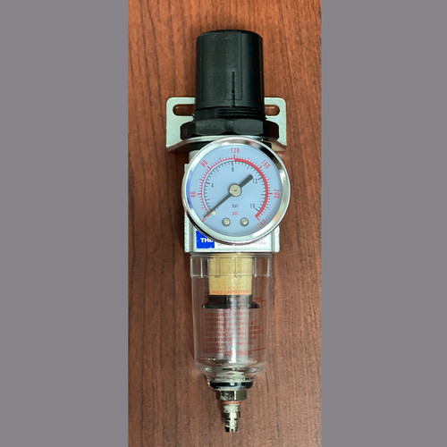 Small Air Filter/Regulator Unit, 1/4 (Metal Drain Valve) Fittings and