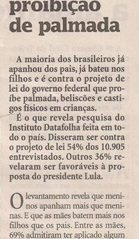 Palmada: maioria é contra