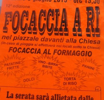 Chiavari: sabato focaccia a Ri!