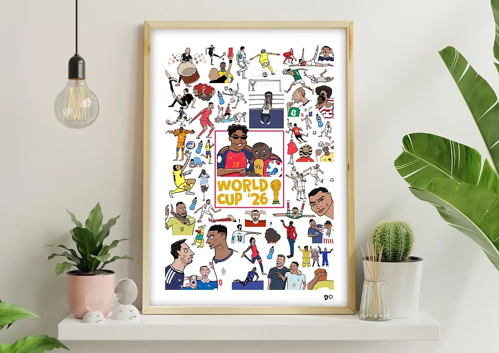 Thumbnail: World Cup: An Iconic 2026 Tournament | Dreadfully Drawn A3 & A4 Print