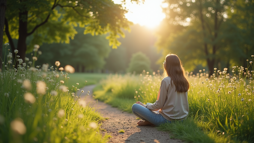 Eye-level view of a peaceful outdoor setting for relaxation