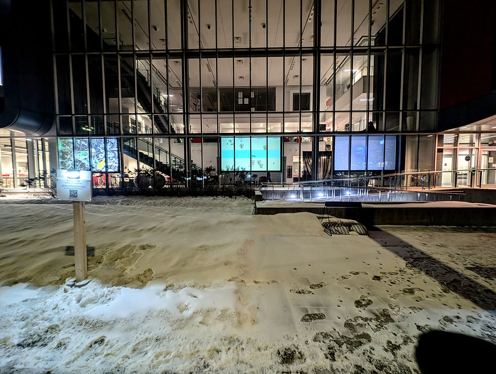GBDA 412 projects light up the Lights On Stratford festival